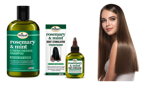 Kit Estimulador De Crecimiento Del Cabello Difeel Rosemary