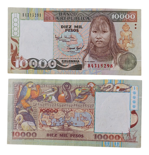 Billete Embera 10000 1994 Au 