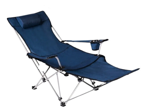 Silla Reposera Plegable Camping Playa Con Reposapies Tumbona