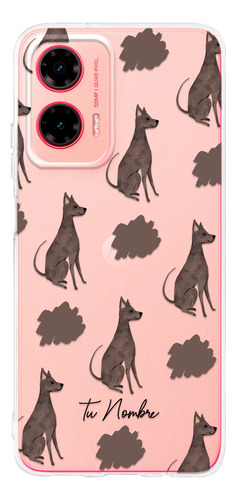 Funda Para Motorola Para Mujer Perrito Xolo Manchas Nombre