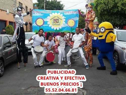 Zanqueros Batucada Publicidad Btl Y Mas Cdmx Buen Precio ¡