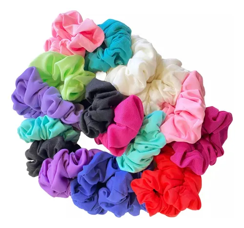 comprar Colita De Pelo Scrunchie Tela Elastizada Pack X10