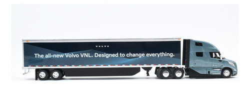 Tráiler Escala 1/50 Volvo Vnl 860 Con Faldones Azul 50-3502 Color Azul Acero