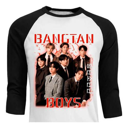 Bangtan Boys - Banda Kpop - Raglan - Polera