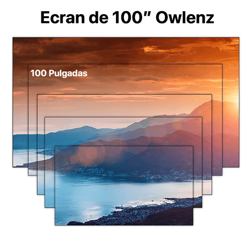 Ecran Pantalla Para Proyector 100 Pulgadas Owlenz Blanco