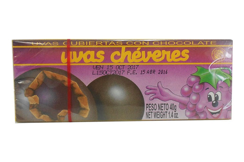 Uvas Cheveres Recubiertas De Chocolate 40gr