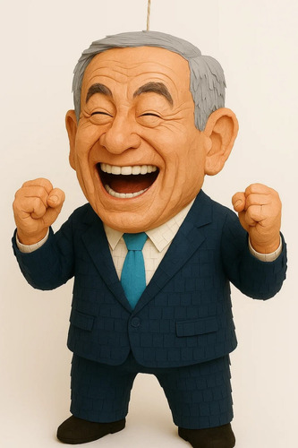 Piñata De Benjamin Netanyahu El Cuernitos Rojo Diablito Bibi El Diablito Chica