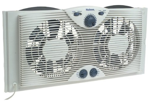 Ventilador De Ventana Doble Holmes Hawf2041-n Con Termostato