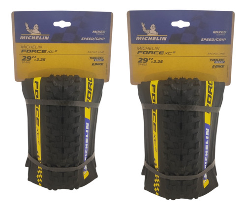 Par De Pneu Michelin Force Xc2 Racing Line 29x2.25 Mtb Tbl