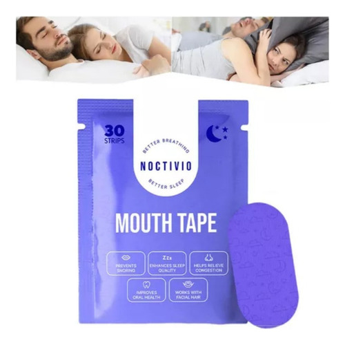 1 Paquete De Cinta Bucal Noctivo Para Apnea Del Sueño, 30 Un