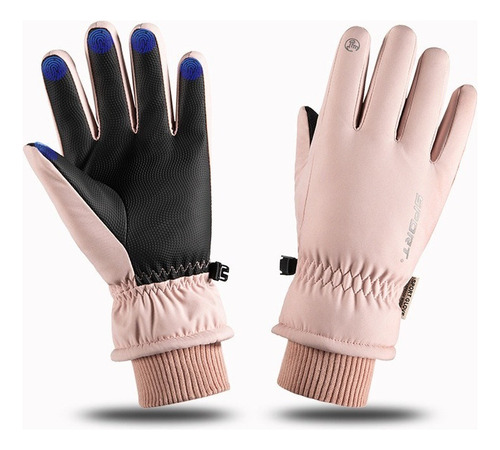 Guantes Cuero Térmicos Impermeables Touch Para Moto/bici