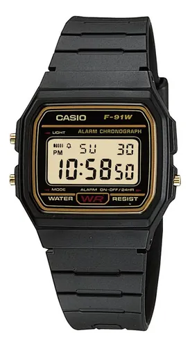 Casio Relógio Masculino Casio Digital Vintage F-91wg-9qdf