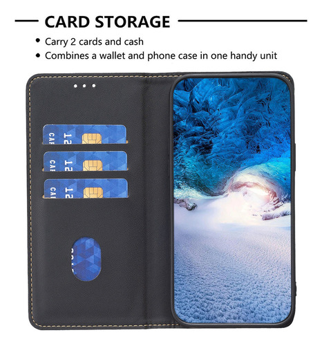 S Funda Magnética De Piel Tipo Cartera Para Samsung Galaxy