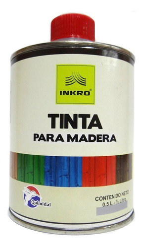 Tinta Para Madera Inkro Quimidal Caoba Africana 1/2 Litro
