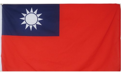 Bandera Taiwan China Doble Faz Tamaño 90cmx150cm Tela Polies