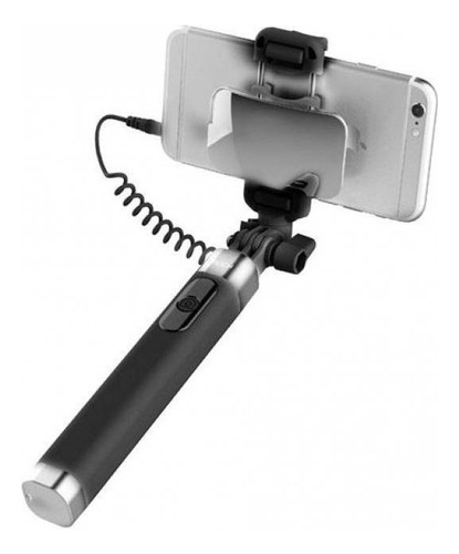 Selfie Stick Rock Com Fio Control & Espelho Ii - 70cm Preto 