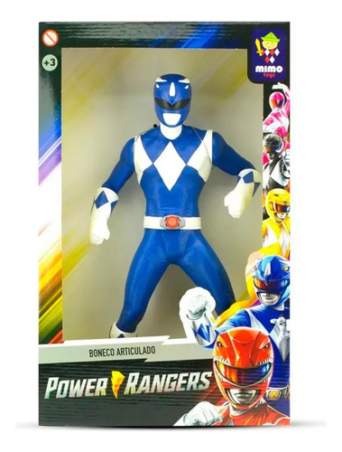 Ranger Azul Muñeco Articulado Power Rangers 41cm Orig Ditoys