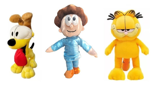 Garfield Odie John Bonachon Muñecos De Peluche Suave 3pz