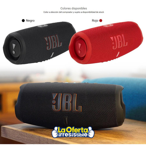 Imagen 10 de 10 de Parlante Jbl Charge 5 Bluetooth Resistencia Ip67 Loi