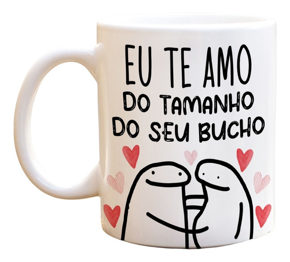 Caneca Xícara Divertida Flork Amor Meme