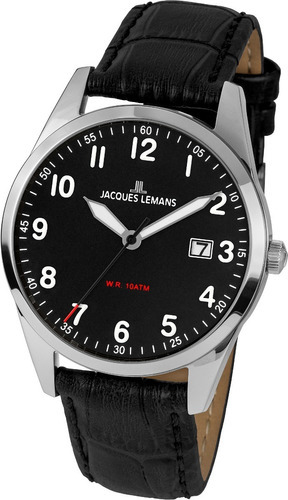 Reloj Jacques Lemans Hombre 1-2002a Negro Color del bisel Plateado