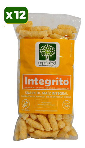 Integrito Snacks De Maíz, Sin Gluten Paq 12 Unid (40g)