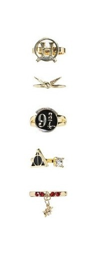 Harry Potter-conjunto De Anillos De Iconos De Harry P