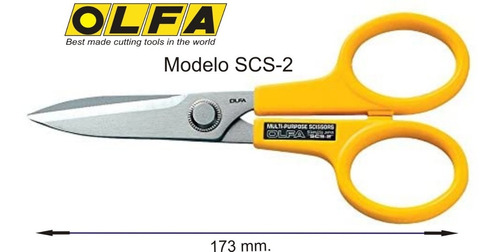 Olfa Tijeras Modelo Scs-2 Resistentes 173mm Metal-plástico