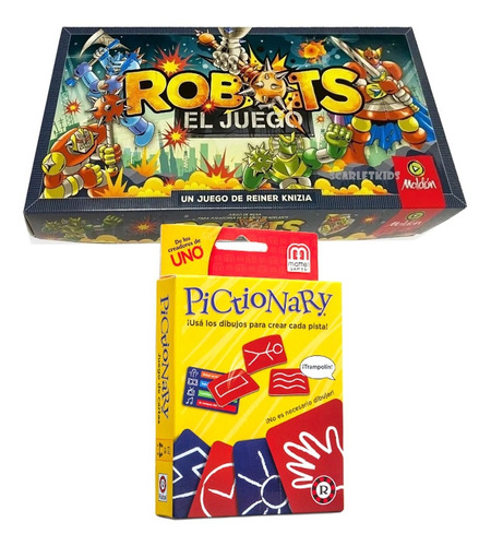 Robots Pictionary Cartas Juego De Mesa Combo Maldon Scarlet