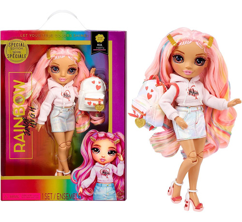 Muñeca De Moda Rosa Posable De 9 Pulgadas Rainbow High