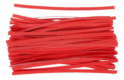 Alambre Twist Rojo Cerrar Bolsas 12cm Mylin 100pz Liso