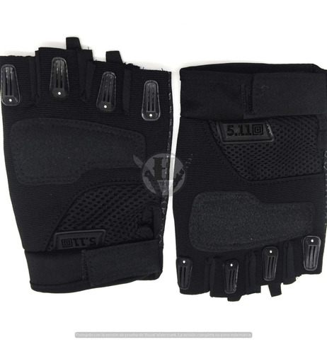 Imagen 5 de 7 de Guantes Tacticos Elastizados Dedo Cortado Red Negro Camo Tan