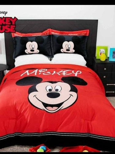 Edredón  Mickey Cama Sencilla O  Semidoble 