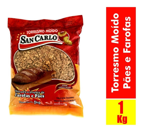 Torresmo Frito Moído Farinha Empanados Farofa 1 Kg San Carlo