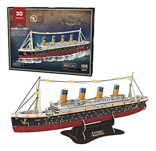 Buildream Rompecabezas 3d Titanic Led Craft Ship Buque Mode