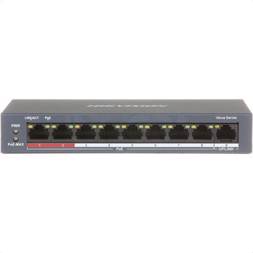 Switch Poe 8 Puertos Hikvision Ds-3e0109p-e/m Rj45 Ethernet