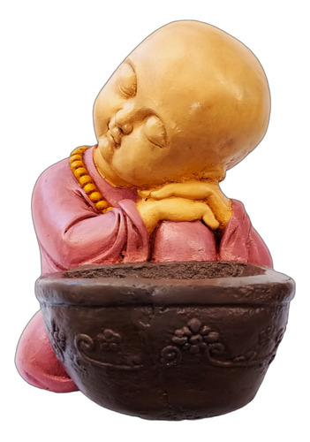Buda Monje Tibetano Calvo Grande Lampara De Sal Y Kit De Luz
