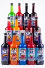 12pz/1lt Jarabe/sirope Tipo Icee Para Raspado Y Frappes.