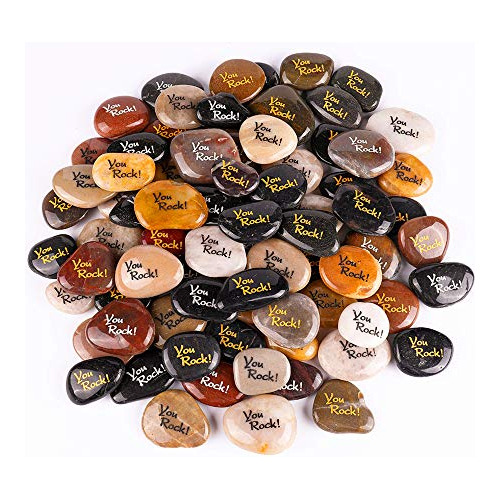 100pcs Piedras Grabadas  You Rock  Piedras Inspiradoras...