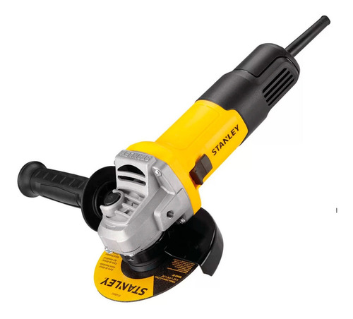 Imagen 2 de 4 de Esmeriladora angular Stanley SG7115KD color amarillo y negro 750 W 110 V + accesorios