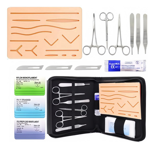 Kit De Practica De Sutura 3 Capas 17 Cortes Incluido Todo