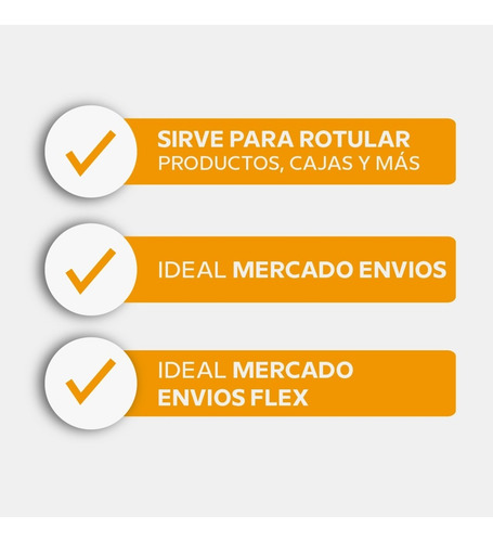 Etiquetas Mercado Libre Correo Argentino 50x25mm 12 Rollos