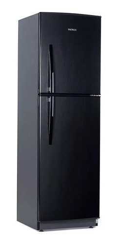 Heladera Patrick HPK136 black steel con freezer 300L 198V - 242V