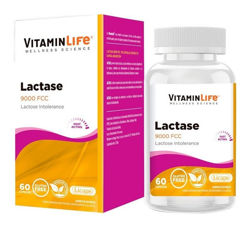 Lactase (60 Cápsulas) Vitamin Life 