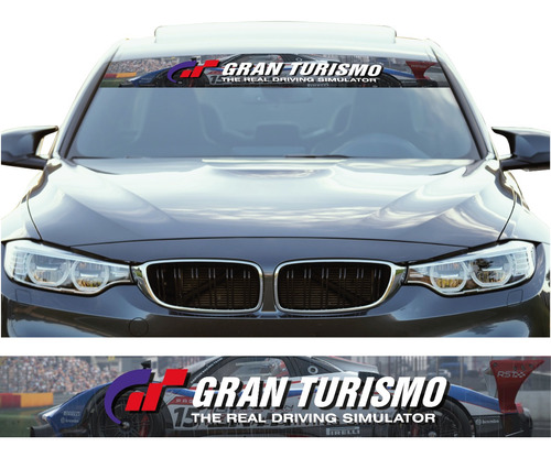 Sticker Gran Turismo Franja Parabrisas Parasol Tuning 21