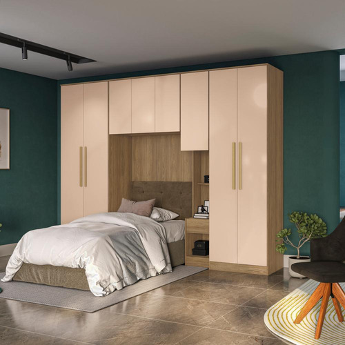 Quarto Modular Kappesberg Adapt Macadâmia 6 Pçs 292cm