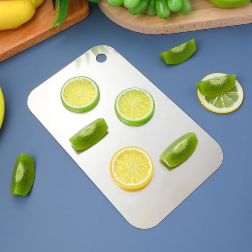 Tabla De Cortar Moderna De Acero Inoxidable Ciieeo 2 Piezas