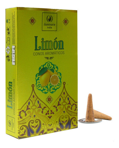 Conos Premium Aromaticos India X 1 Unidad Fragancia Limón