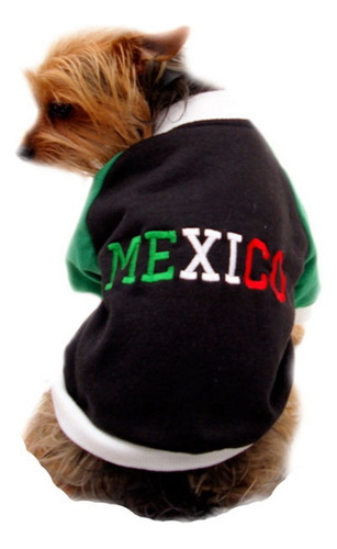 Chamarra Negra México Perro Talla 1 Mundial Futbol Pet Pals