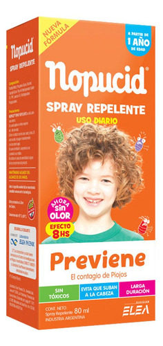 Nopucid Spray Repelente De Uso Diario Previene Los Piojos